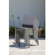 Ensemble table et chaises de jardin extensible en aluminium STOCKHOLM Anthracite 6 personnes DCB GARDEN