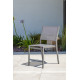 Ensemble table et chaises de jardin extensible en aluminium STOCKHOLM Anthracite 6 personnes DCB GARDEN