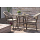 Ensemble guéridon ronde et fauteuils de jardin en imitation bambou pour 2 personnes DCB Garden USHUAIA