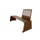 Banc de jardin en corten bruni CUT - TrackDesign