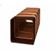 Banc de jardin en corten bruni CUBICA - TrackDesign par Giuseppe Buffone