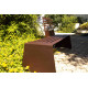 Banc de jardin en corten bruni CUT - TrackDesign