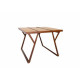 Table de jardin rectangulaire en corten bruni et bois de sapin EQUILIBRI - TrackDesign par Valentina De Carolis