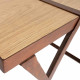 Table de jardin rectangulaire en corten bruni et bois de sapin EQUILIBRI - TrackDesign par Valentina De Carolis