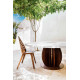 Table de jardin ronde en corten bruni et plateau en acier laqué et verre trempé IRIDE - TrackDesign par Alessandra Savio