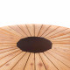 Table de jardin ronde en corten bruni et bois de mélèze brossé à l'eau SPICA - TrackDesign par Alessandra Savio