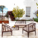 Banc de jardin en corten bruni OBLI - TrackDesign par Alessandra Savio