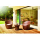 Salon de jardin bas 2 personnes en aluminium BELIZE - Hémisphère Editions