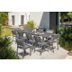 Ensemble table et chaises de jardin extensible en aluminium STOCKHOLM Anthracite 12 personnes DCB GARDEN