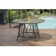 Ensemble table ronde et fauteuils de jardin en imitation bambou pour 4 personnes DCB Garden USHUAIA