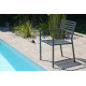 Ensemble table et fauteuils de jardin en aluminium anthracite 4 personnes City Garden Gaston