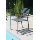 Ensemble table et fauteuils de jardin en aluminium anthracite 4 personnes City Garden Gaston