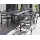 Ensemble table et fauteuils de jardin en aluminium anthracite 6 personnes City Garden Gaston