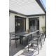 Ensemble table et fauteuils de jardin en aluminium anthracite 8 personnes City Garden Gaston