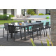 Ensemble table et chaises de jardin en aluminium DCB Garden 10 personnes noir Miami