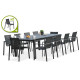 Ensemble table et chaises de jardin en aluminium DCB Garden 12 personnes Miami