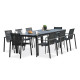 Ensemble table et chaises de jardin en aluminium DCB Garden 8 personnes Miami