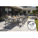 Ensemble table et chaises de jardin extensible en céramique STOCKHOLM Anthracite 12 personnes DCB GARDEN