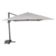Parasol de jardin déporté gris SEVILLA 4x3m en aluminium et toile polyester DCB GARDEN