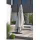 Parasol de jardin déporté gris SEVILLA 4x3m en aluminium et toile polyester DCB GARDEN