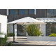 Parasol de jardin déporté gris SEVILLA 4x3m en aluminium et toile polyester DCB GARDEN