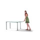 Table de jardin à rallonges aluminium/Vivodur 6 personnes - Sieger Exclusiv