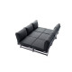 Salon de jardin bas inclinable aluminium/Sunproof 6 personnes Auckland - Sieger Exclusiv Passion