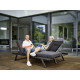 Salon de jardin bas inclinable aluminium/Sunproof 6 personnes Auckland - Sieger Exclusiv Passion