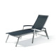 Bain de soleil design inclinable aluminium/Textilux Bodega - Sieger