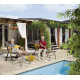 Bain de soleil luxe design inclinable aluminium/Textilux Bodega - Sieger