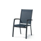 Fauteuil salon de jardin empilable aluminium/Textilux Bodega - Sieger