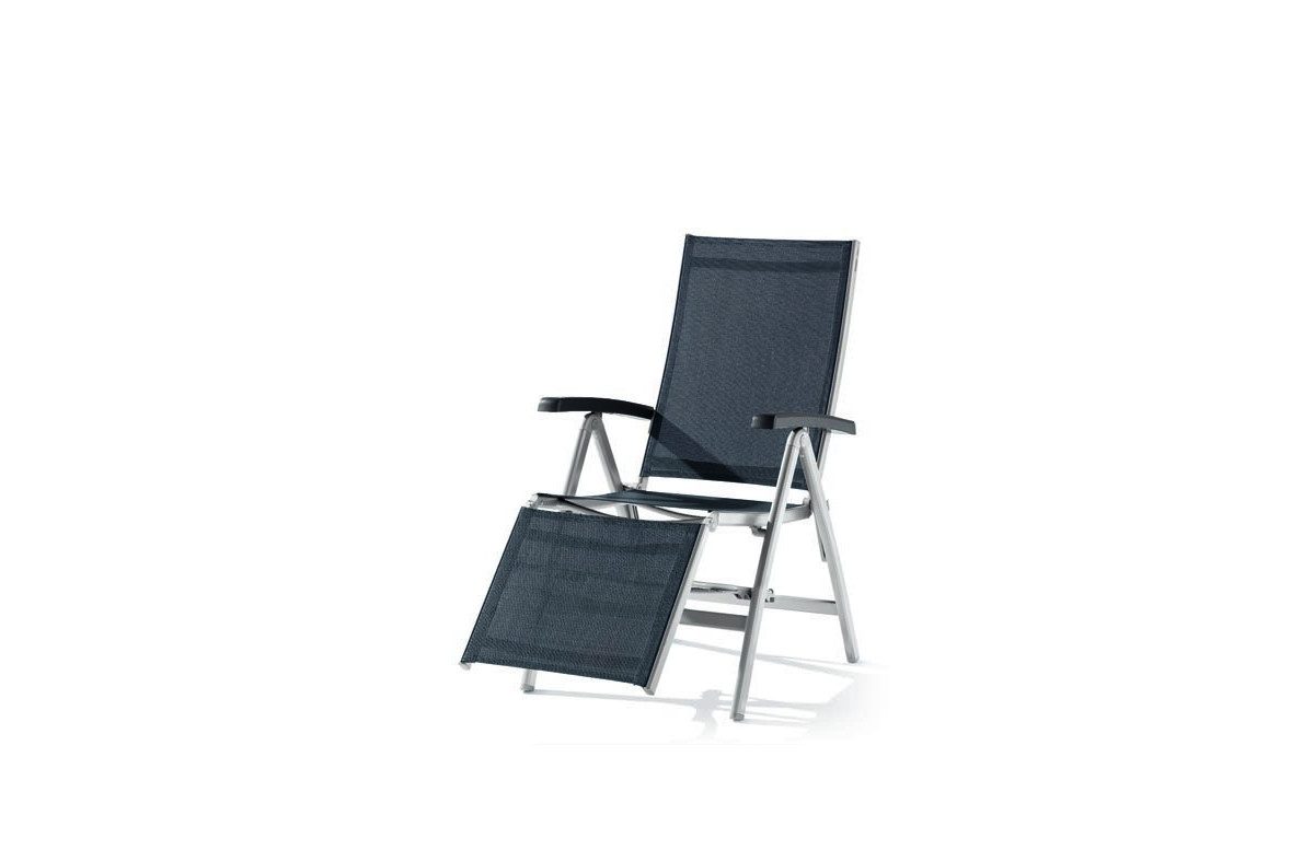 Fauteuil relax de jardin pliant inclinable aluminium/Textilux Bodega - Sieger Fauteuil relax de jardin pliant inclinable aluminium/Textilux Bodega - Sieger