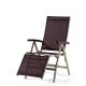 Fauteuil relax de jardin pliant inclinable aluminium/Textilux Bodega - Sieger