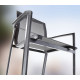 Ensemble haut table et fauteuils de jardin aluminium/Textilux 4 personnes Bozen Barset - Sieger Exclusiv