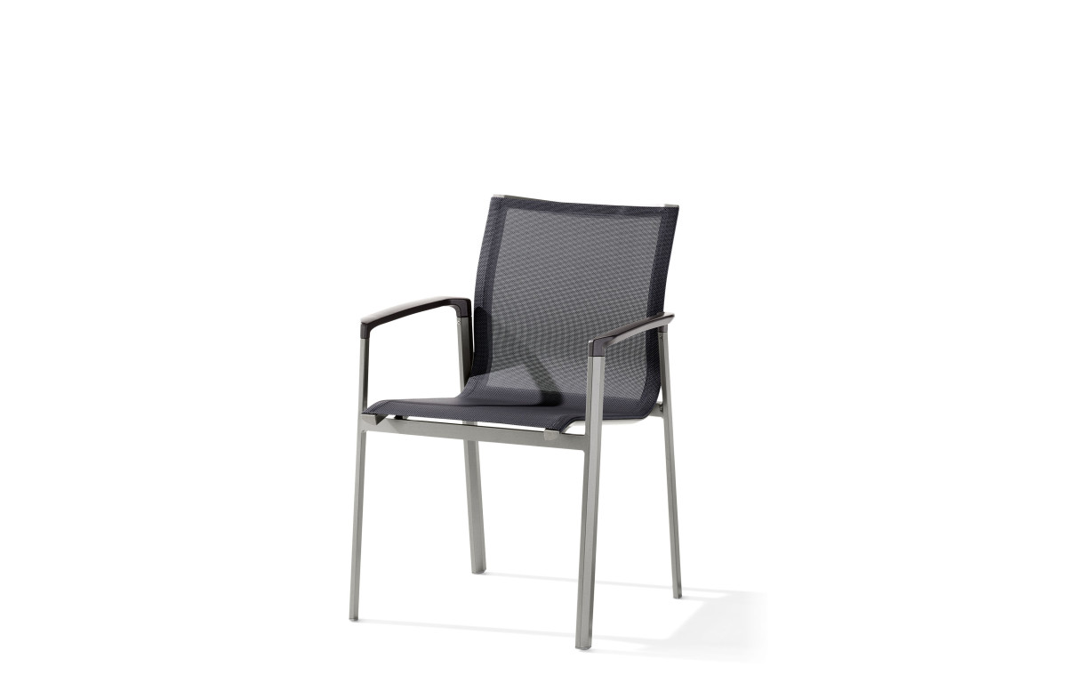 Fauteuil salon de jardin empilable aluminium/Textilux Bozen - Sieger Exclusiv Fauteuil salon de jardin empilable aluminium/Textilux Bozen - Sieger Exclusiv