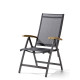 Ensemble table et fauteuils de jardin pliant aluminium/Teck certifié 6 personnes Cadiz - Sieger