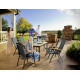 Ensemble table et fauteuils de jardin pliant aluminium/Teck certifié 6 personnes Cadiz - Sieger