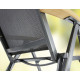Ensemble table et fauteuils de jardin pliant aluminium/Teck certifié 6 personnes Cadiz - Sieger