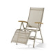 Fauteuil relax de jardin pliant inclinable aluminium/Teck certifié Cadiz - Sieger
