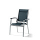 Ensemble table et fauteuils de jardin pliant aluminium/Textilux 6 personnes Calvi - Sieger Exclusiv