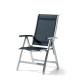 Grand fauteuil salon de jardin pliant inclinable aluminium/Textilux Calvi - Sieger Exclusiv