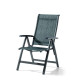 Grand fauteuil salon de jardin pliant inclinable aluminium/Textilux Calvi - Sieger Exclusiv