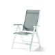 Grand fauteuil salon de jardin pliant inclinable aluminium/Textilux Calvi - Sieger Exclusiv