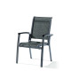 Ensemble table et fauteuils de jardin extensible aluminium/Textilux 10 personnes Calvi - Sieger Exclusiv