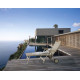 Bain de soleil design inclinable aluminium/Teck certifié Catena - Sieger Exclusiv