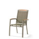 Ensemble table et fauteuils de jardin pliant aluminium/Teck certifié 6 personnes Catena - Sieger Exclusiv