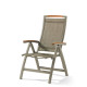 Grand fauteuil salon de jardin pliant inclinable aluminium/Teck certifié Catena - Sieger Exclusiv