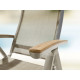 Grand fauteuil salon de jardin pliant inclinable aluminium/Teck certifié Catena - Sieger Exclusiv