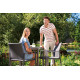 Ensemble table et fauteuils de jardin aluminium/Textilux 2 personnes Lagos - Sieger Exclusiv