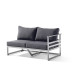 Salon de jardin bas aluminium/Sunproof 5 personnes Melbourne - Sieger Exclusiv Passion